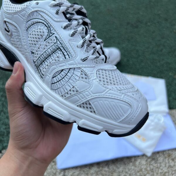Dior White and Black Chrono round toe lace-up sports running shoes life casual shoes - Image 6