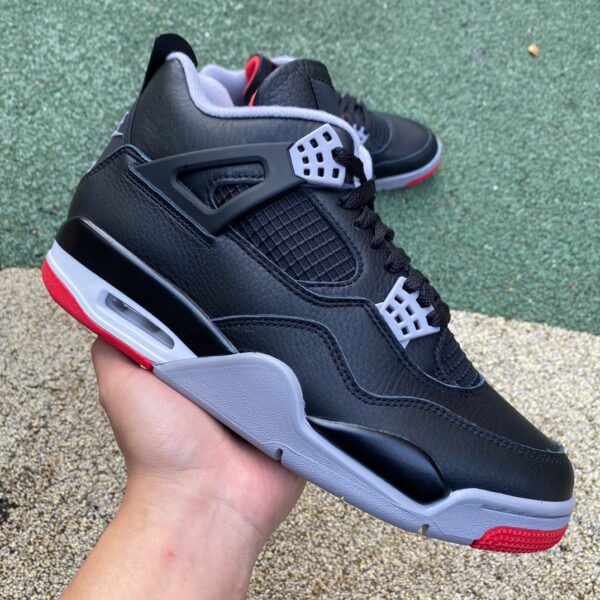 AJ4 black and red leather special edition ljr produced "Bred Reimagined" FV5029-006 - Image 8