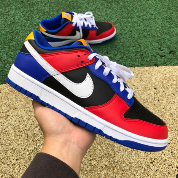 Dunk Black Red Blue Yellow Stitching - Image 14
