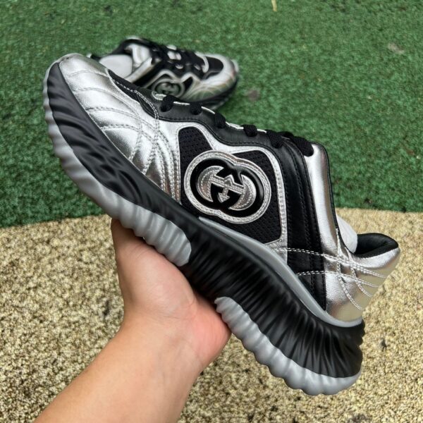 Gucci Dad Shoes 2.0 Black Silver Leather - Image 6