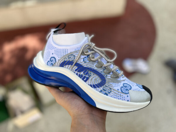 Gucci Running Shoes White And Blue - Image 9