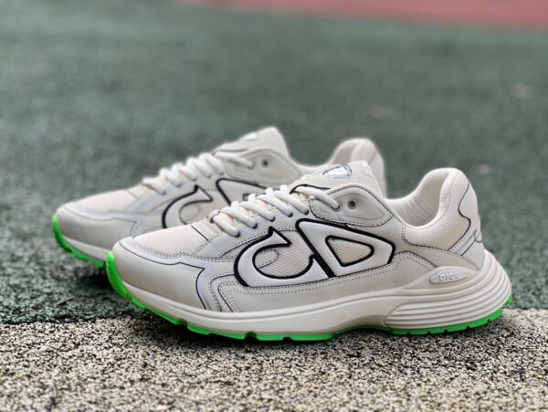 Dior B30 Off-White Green Mesh Fabric