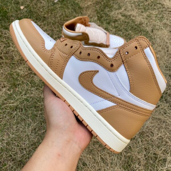 White Brown Air Jordan Retro Basketball - Image 9