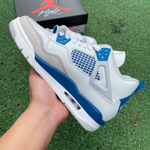 AJ4 white and blue women's model real shot cut piece 2024 version retro basketball shoes FV5029-141 - Image 5