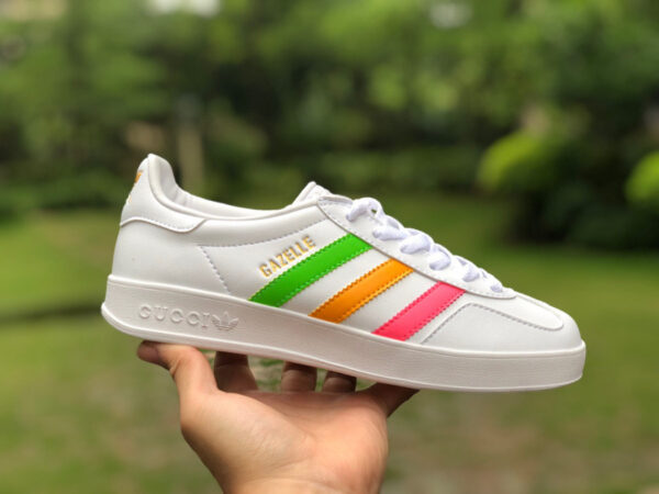 Gucci Co-Branded Adidas White Green and Pink (Copy) - Image 10