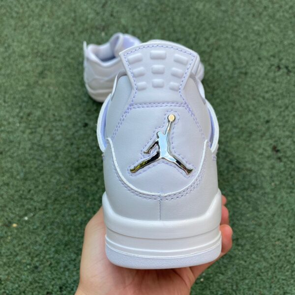 AJ4 silver cut piece pure original ⚡️Pure Money  silver sneakers 408452-308497-100 - Image 5