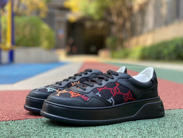 Gucci Thick-Soled Black Embroidered
