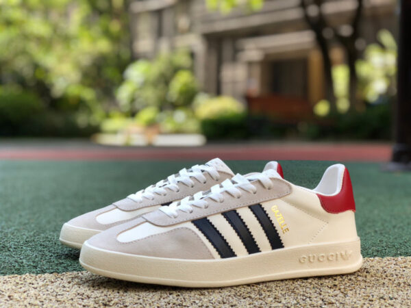Gucci co-branded Adidas White Gray