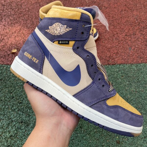 Blue And Yellow TEX Air Jordan - Image 7