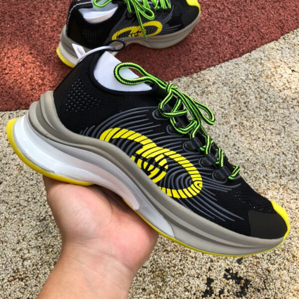 Gucci Running Shoes Black Yellow And Green - Image 5