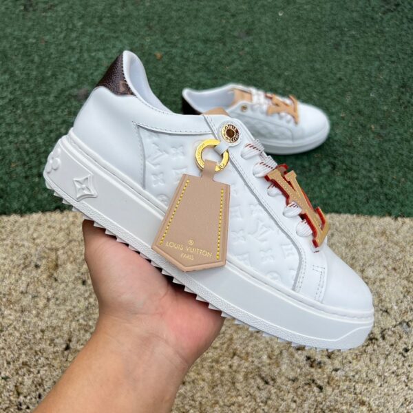 LOUIS VUITTON Time Out cowhide white brown - Image 7
