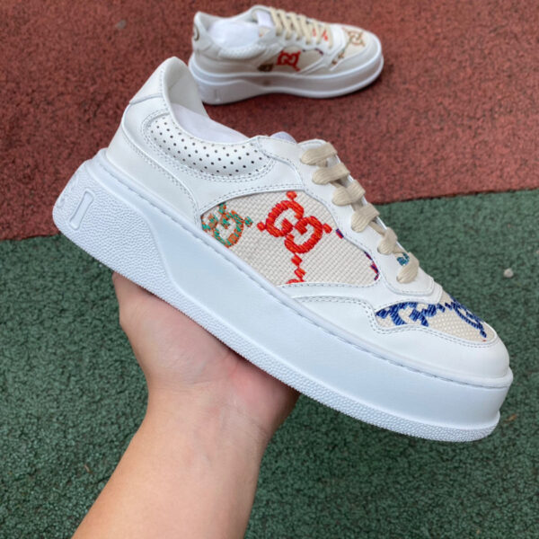 Gucci Thick-Soled White Embroidered - Image 7