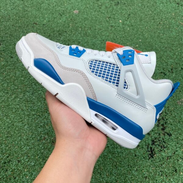 AJ4 white and blue women's model real shot cut piece 2024 version retro basketball shoes FV5029-141 - Image 10