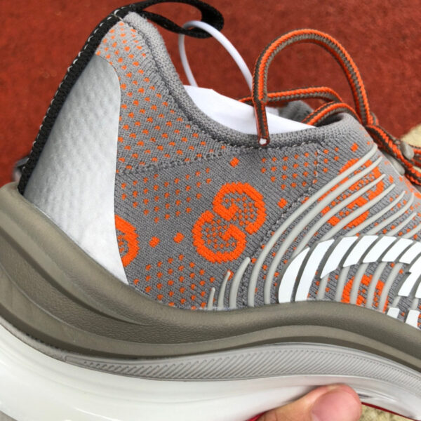 Gucci Running Shoes Gray Orange - Image 10