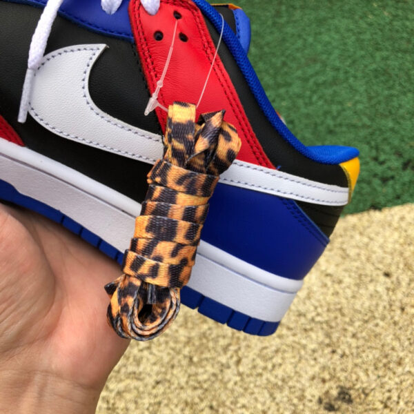 Dunk Black Red Blue Yellow Stitching - Image 15