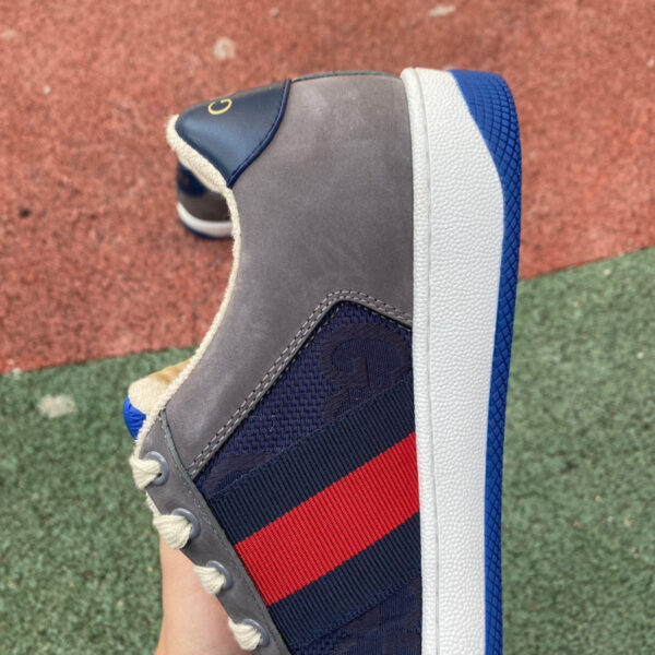 Gucci Low Top Gray Blue Red - Image 10
