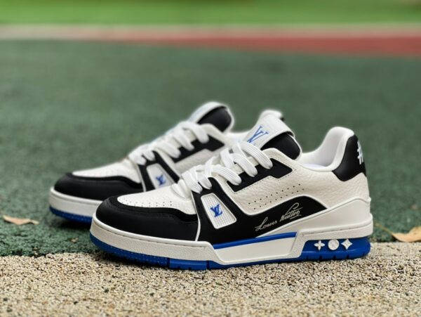 LV Trainer black and white blue LOUIS VUITTON Trainer