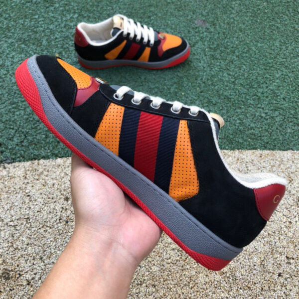 Gucci Low-Top Black Yellow And Red - Image 10