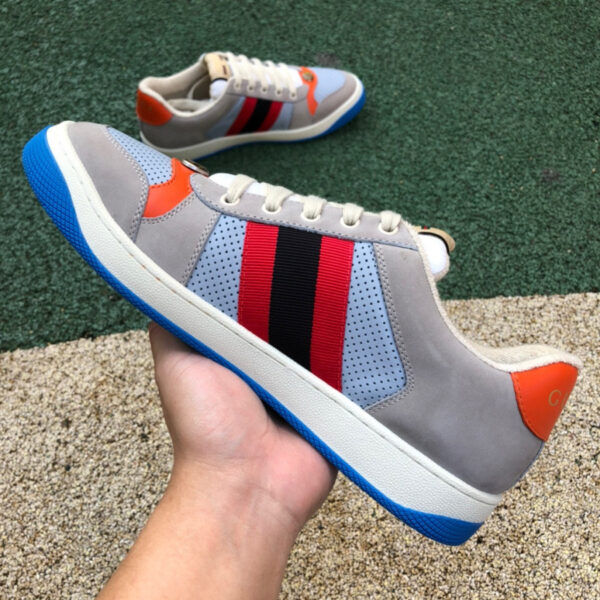 Gucci Low Top Gray Orange Blue - Image 9