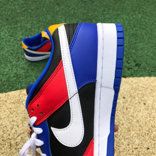 Dunk Black Red Blue Yellow Stitching - Image 6