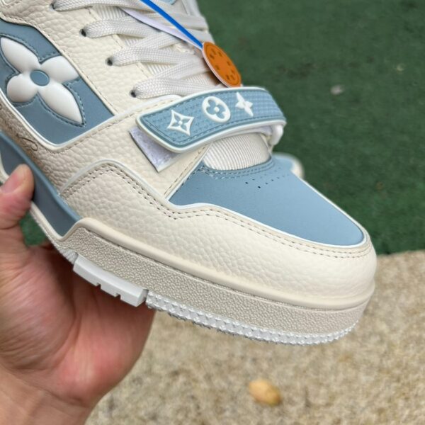 LV Trainer Beige Blue Velcro LOUIS VUITTON Trainer - Image 6