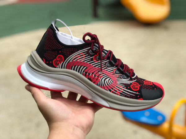Gucci Running Shoes Black And Red - Image 8