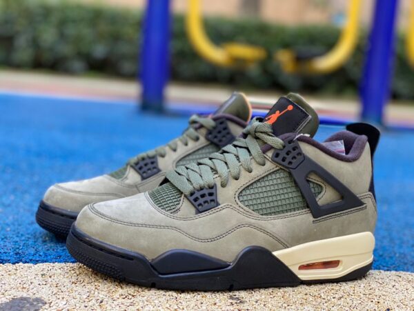 AJ4 Army Green Retro UNDFTD Low-top Retro Basketball Shoes Men's Army Green JBM351 M1
