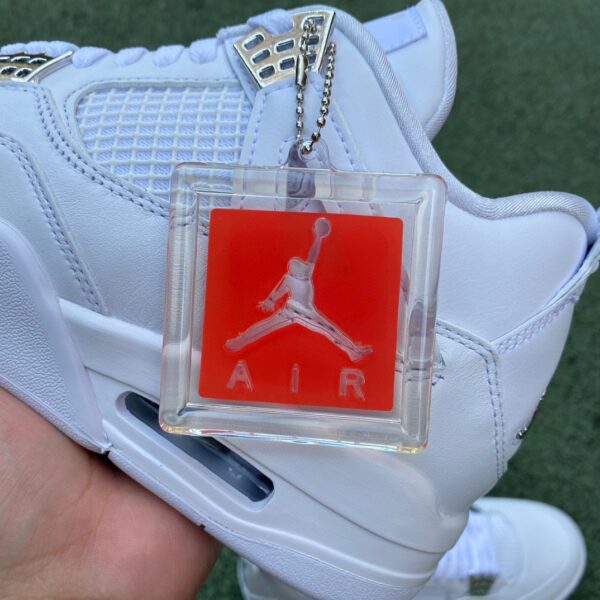 AJ4 silver cut piece pure original ⚡️Pure Money  silver sneakers 408452-308497-100 - Image 17
