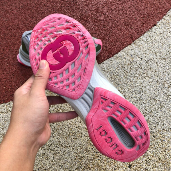 Gucci Running Shoes Gray Pink Green - Image 7