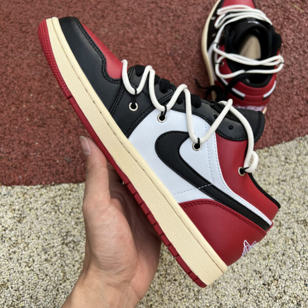 Black And White Red Air Jordan - Image 7