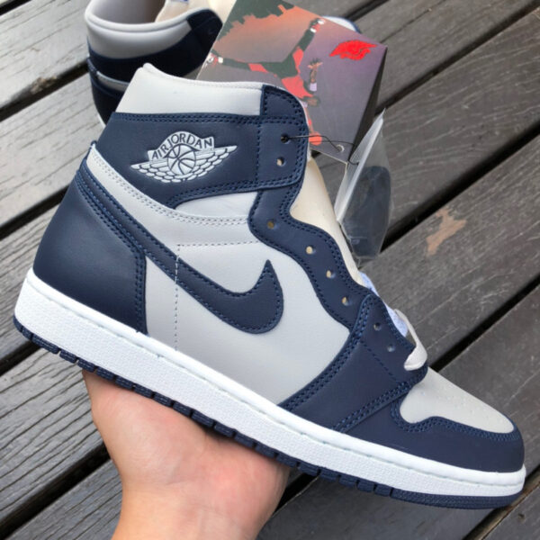 Georgetown White Blue Gray Air Jordan - Image 11