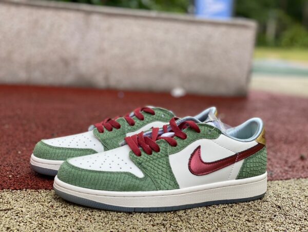 White Green Red Air Jordan Retro Low
