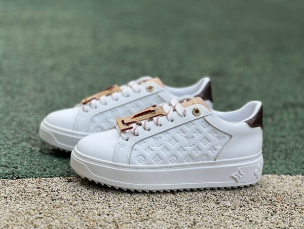 LOUIS VUITTON Time Out cowhide white brown