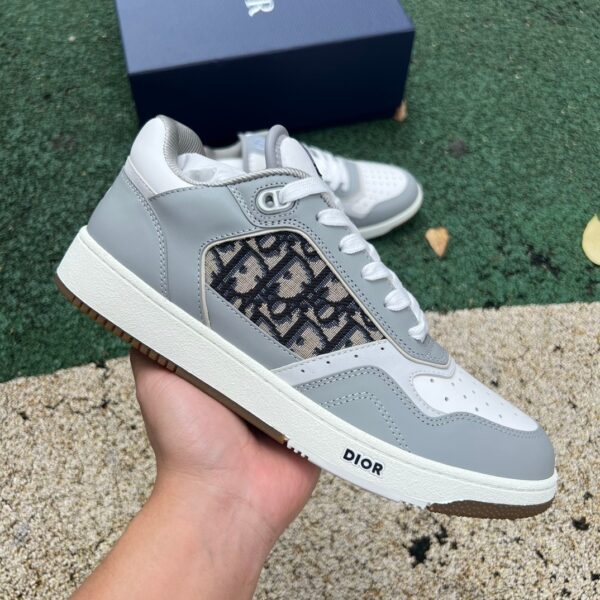 DIOR B27 Low-Top Sneakers Gray and White - Image 7