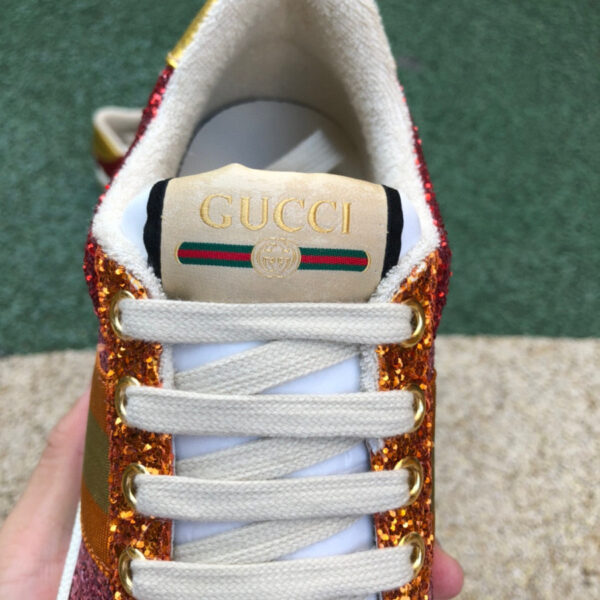Gucci Low Top Sequined Red And Blue - Image 9
