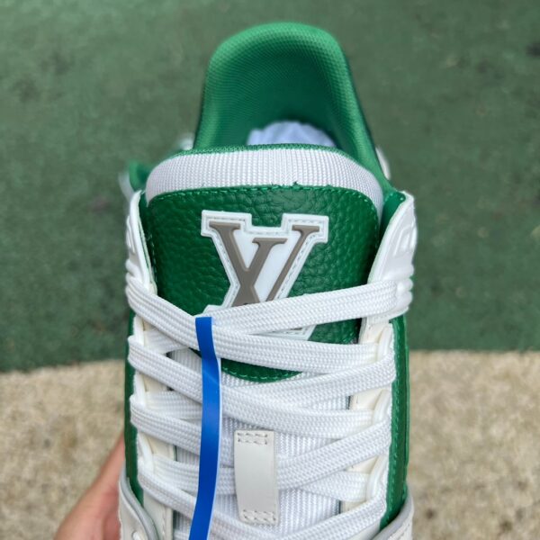 LV white green gray cow leather round toe - Image 5