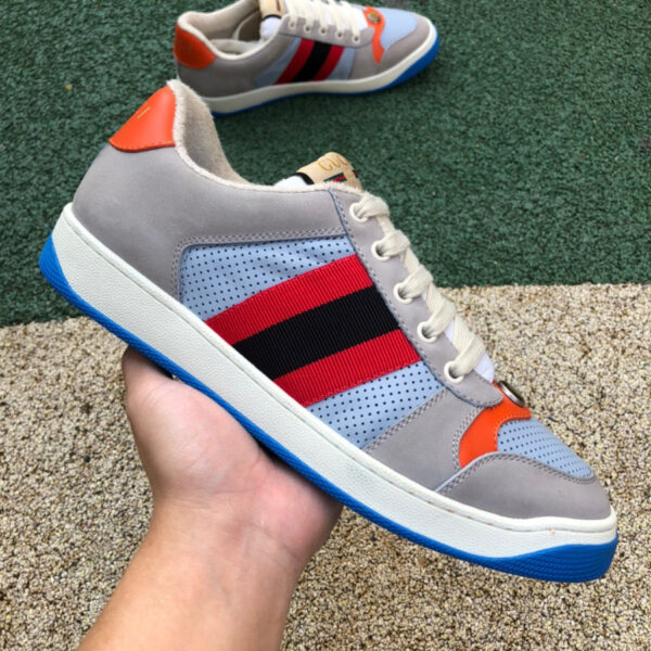 Gucci Low Top Gray Orange Blue - Image 8