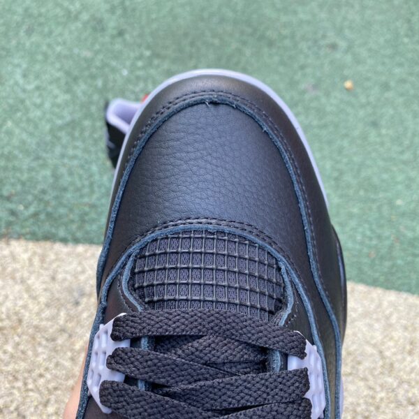 AJ4 black and red leather special edition ljr produced "Bred Reimagined" FV5029-006 - Image 2