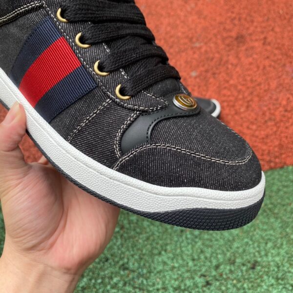 Gucci black Red Denim Round Toe - Image 8