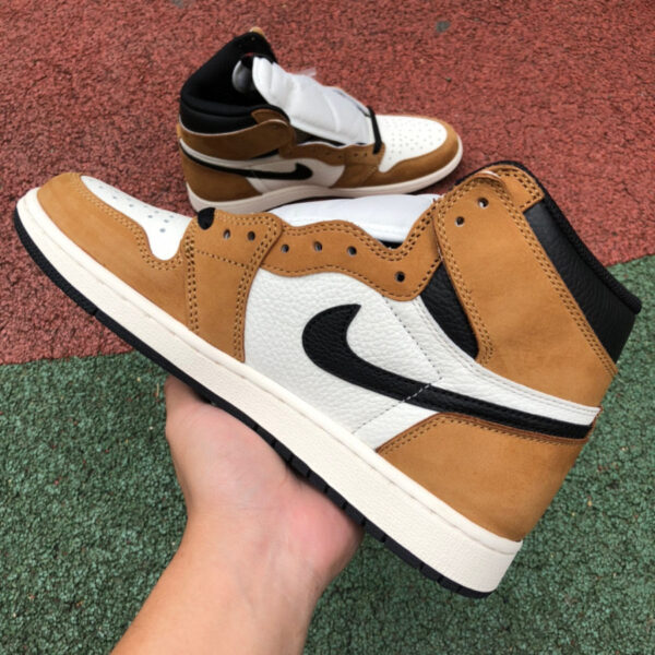 Black Brown Toe Yellow Air Jordan - Image 8