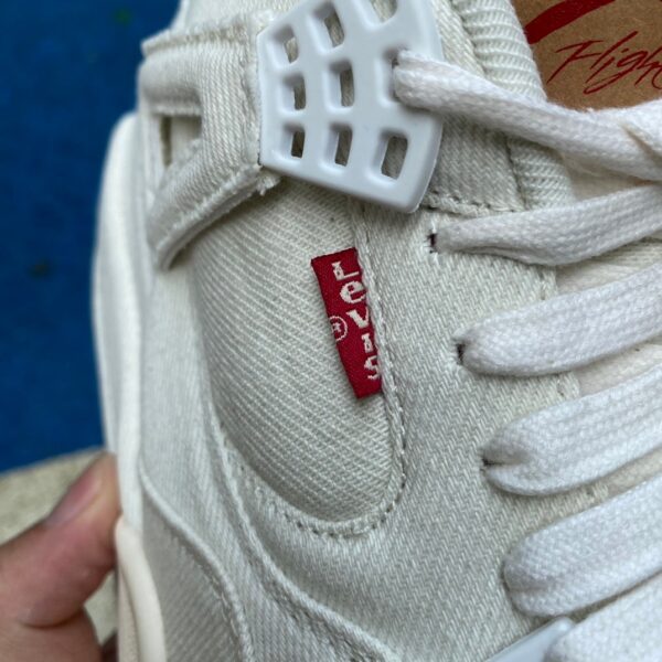 AJ4 white Levis GX pure original Levis x Levis joint white denim denim AO2571-100 - Image 11