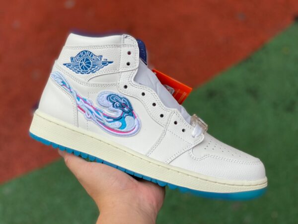 White Pink Blue Air Jordan "Pebble Beach" - Image 5