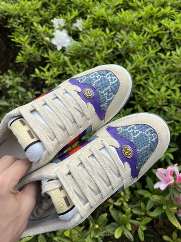 Gucci Dirty Shoes Blue Cloth, - Image 12