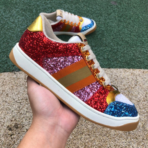Gucci Low Top Sequined Red And Blue - Image 10
