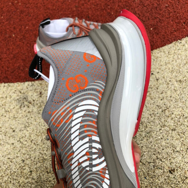 Gucci Running Shoes Gray Orange - Image 7