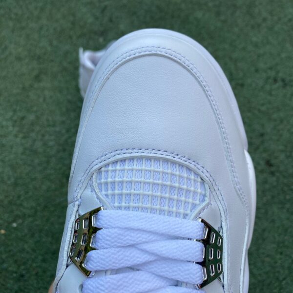 AJ4 silver cut piece pure original ⚡️Pure Money  silver sneakers 408452-308497-100 - Image 3