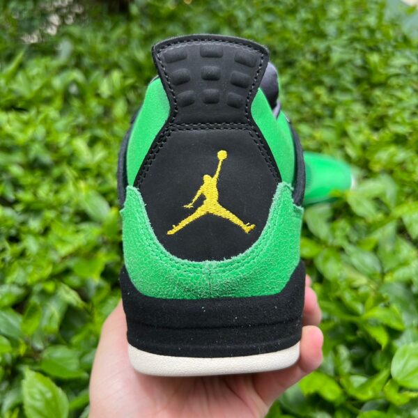 AJ4 duck black and green Air Jordan 4 Manila Manila retro basketball shoes black and green - Image 9