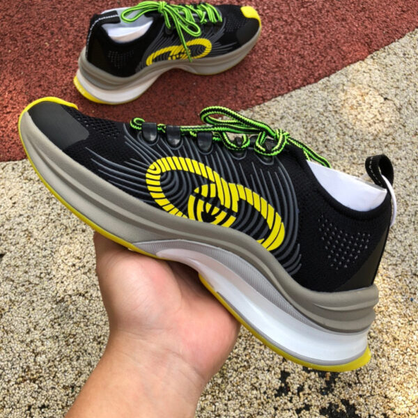 Gucci Running Shoes Black Yellow And Green - Image 8