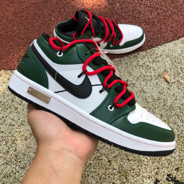Strappy White And Green Air Jordan - Image 9
