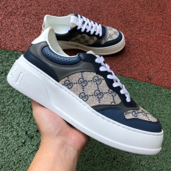 Gucci Thick-Soled Blue-Brown - Image 8